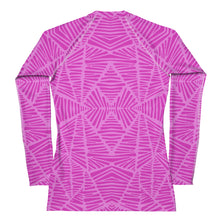 Orchid Zebra Women's Long Sleeve Fitted Top