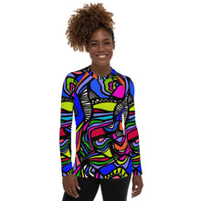 It's a Colorful Whirled Women's Long Sleeve Fitted Top