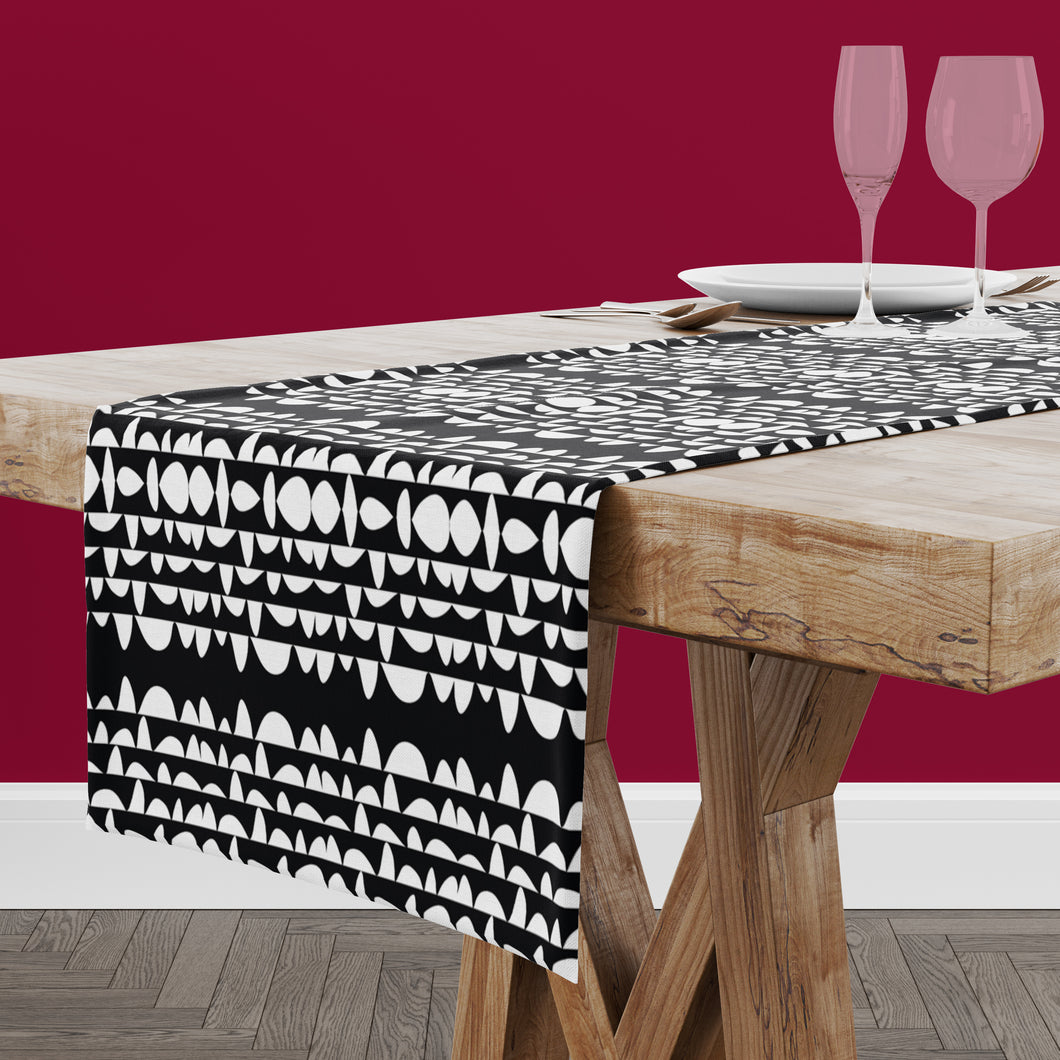 Humpday Black Table Runner
